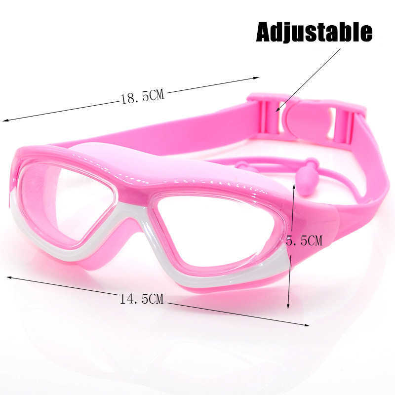 Goggles Professional Swimming Goggs kids swimming glasses with Earplugs Anti-Fog UV silicone Waterproof Swimming Eyewear for children AA230530