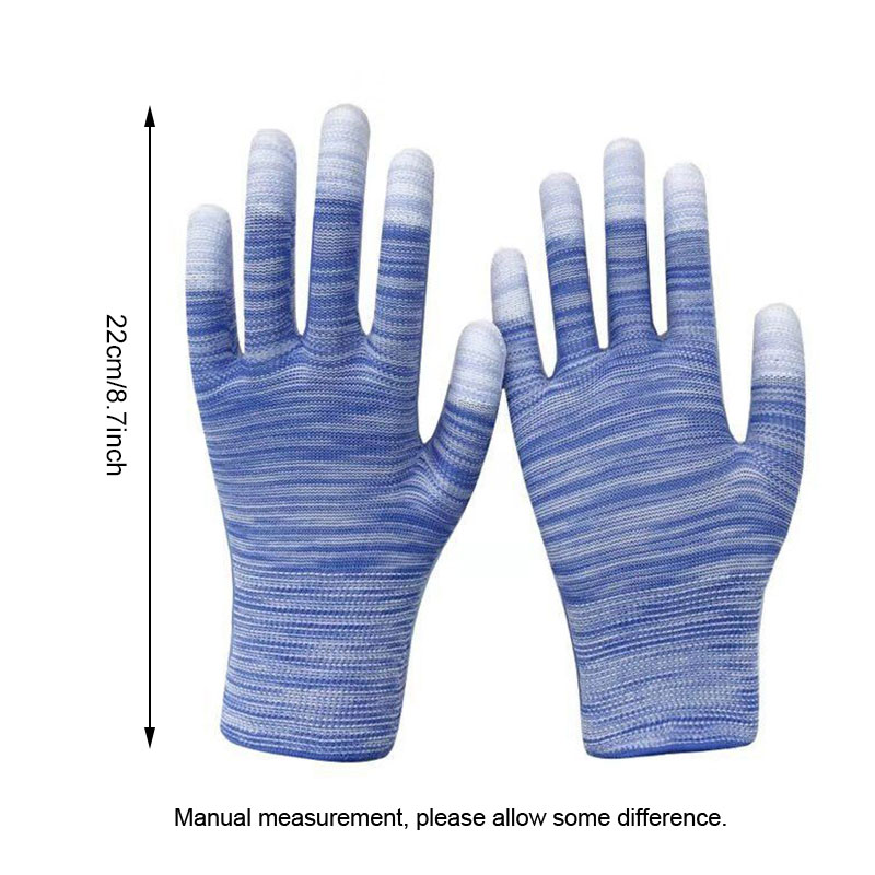 Nylon Gardening Gloves Garden Outdoor Protective Safety Protection Painter Mechanic Industrial Warehouse Construction Work Glove PU Coated EW0048