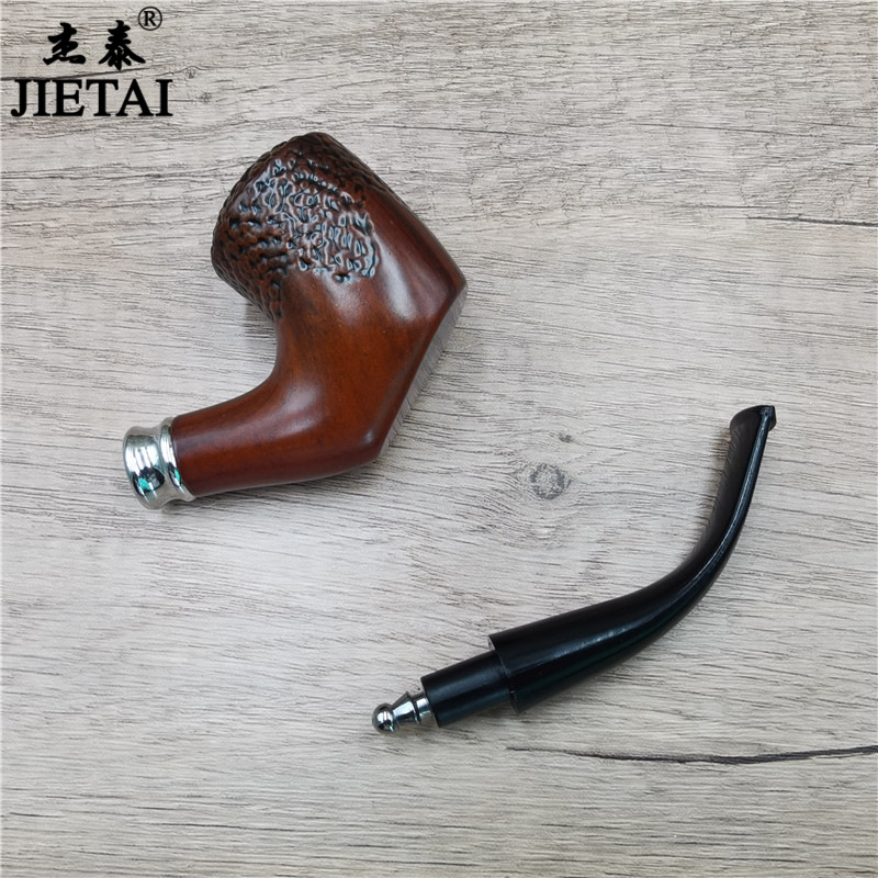 Smoking Pipes Old style flat bottomed resin pipe, circulating filtration, detachable cleaning, cigarette bag, pot