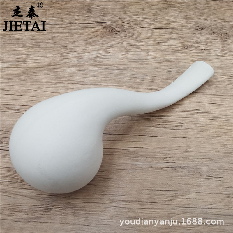 Smoking Pipes New Simple and Pure White Ceramic Dry Tobacco Pipe, Pottery Clay, Old Style Dry Tobacco Bag for Men