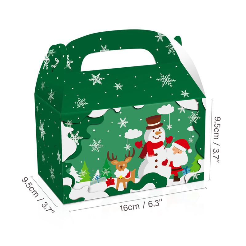 Wesołych Świąt uchwyt pudełko Apple Candy Cookie Nougat Pakowanie prezentowe kreskówka Xmas Noworoczne zapasy imprezy świąteczne