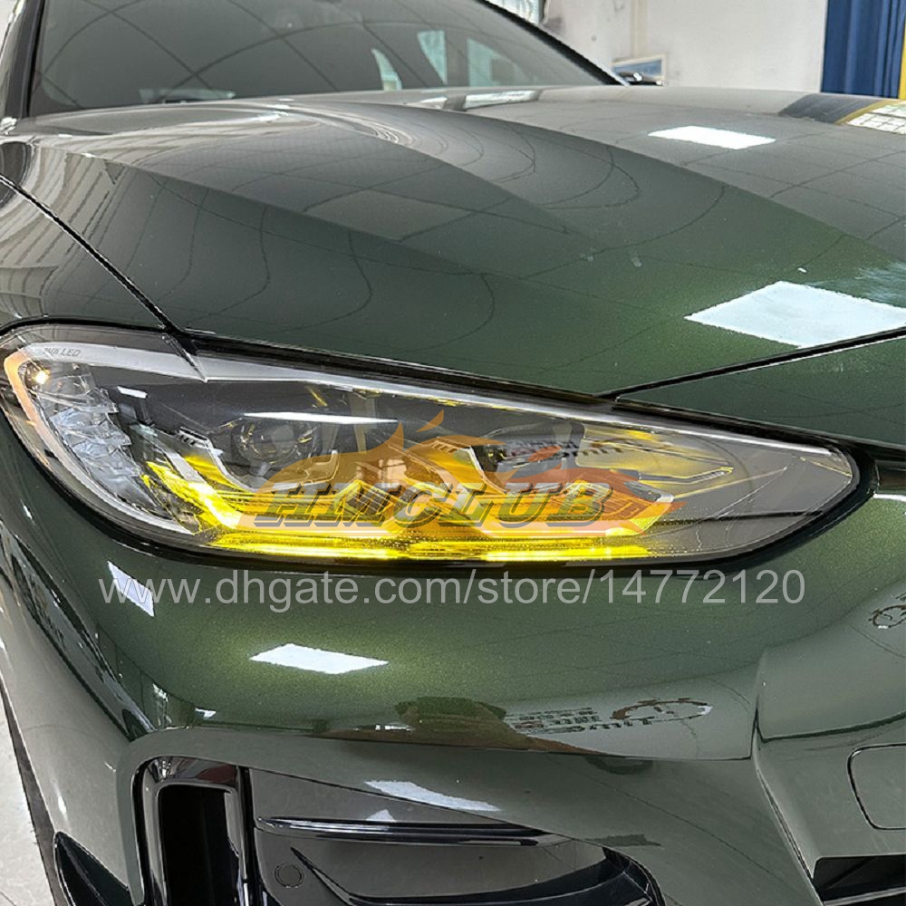 Lampka przedniego samochodu do BMW 4 serii M4 425i CSL 4Series DRL I4 G22 G23 G26 Złote oko światło dzienne cytrynowe żółte lampki LED LAME