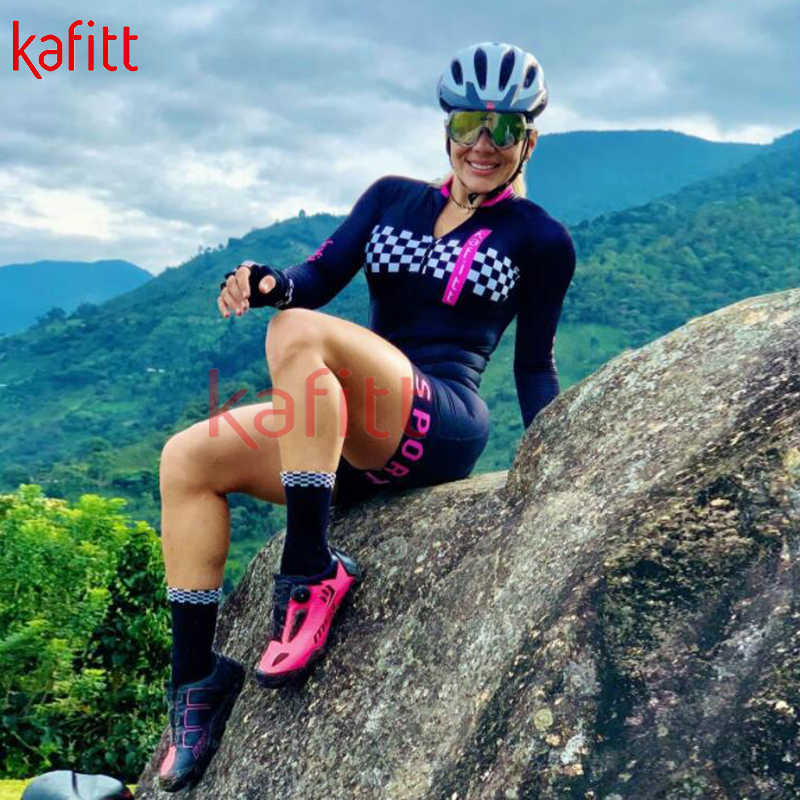 Abbigliamento da ciclismo Imposta Kafitt Professional Triathlon Tuta da ciclismo da donna Set Leggings Maillot Ropa Ciclismo Felpa moda Tuta abbigliamentoHKD230625