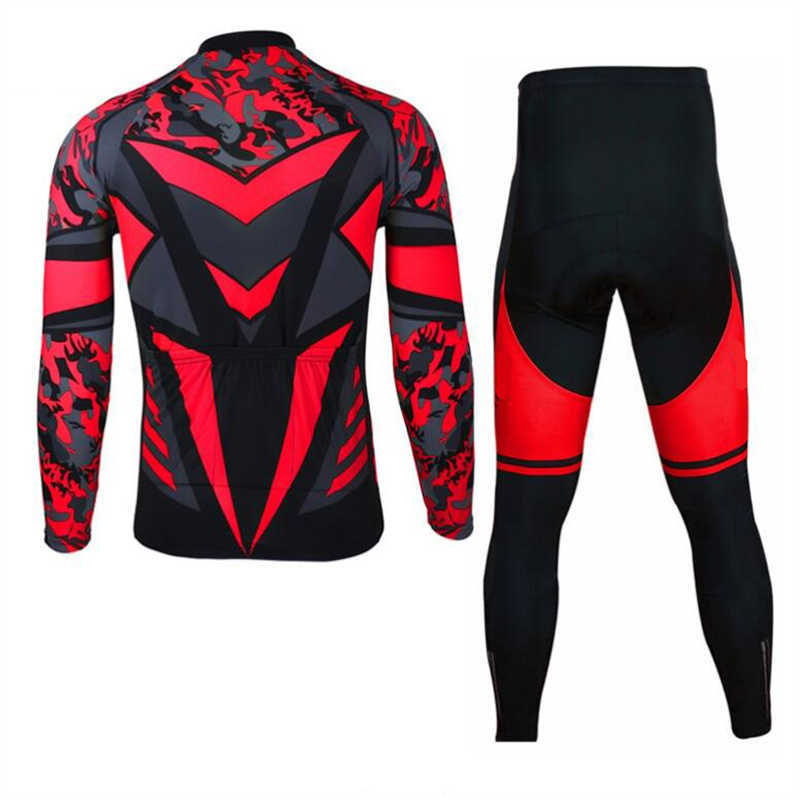 Set di abbigliamento da ciclismo Set da bicicletta a maniche lunghe Abbigliamento da ciclismo da uomo con pantaloni Vendita calda Abbigliamento da bici autunno inverno Tuta da corsa Set da ciclismo Pro TeamHKD230625