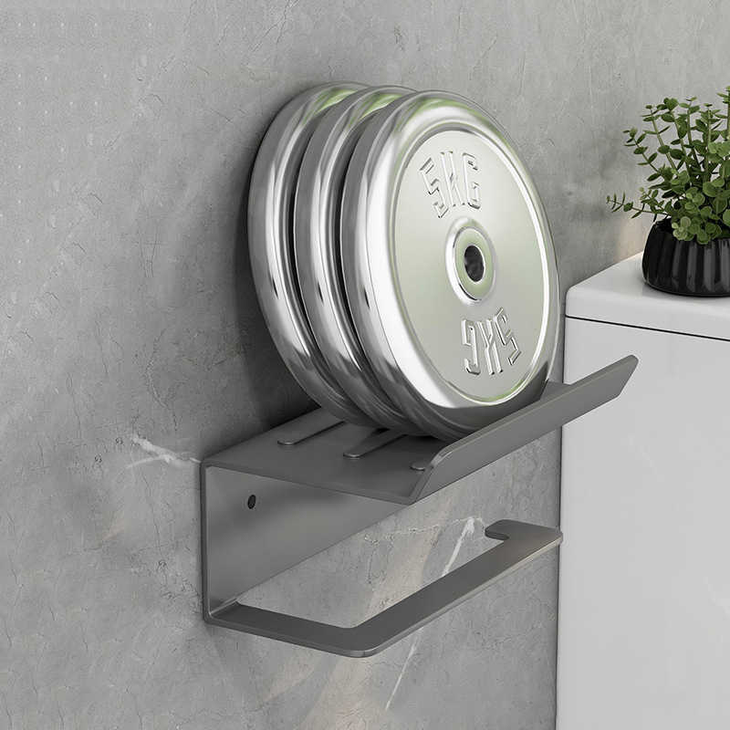 Nouveau porte-rouleau de papier toilette auto-adhésif support de téléphone portable antidérapant cadre en acier support de stockage de tissus salle de bain accessoires de stockage