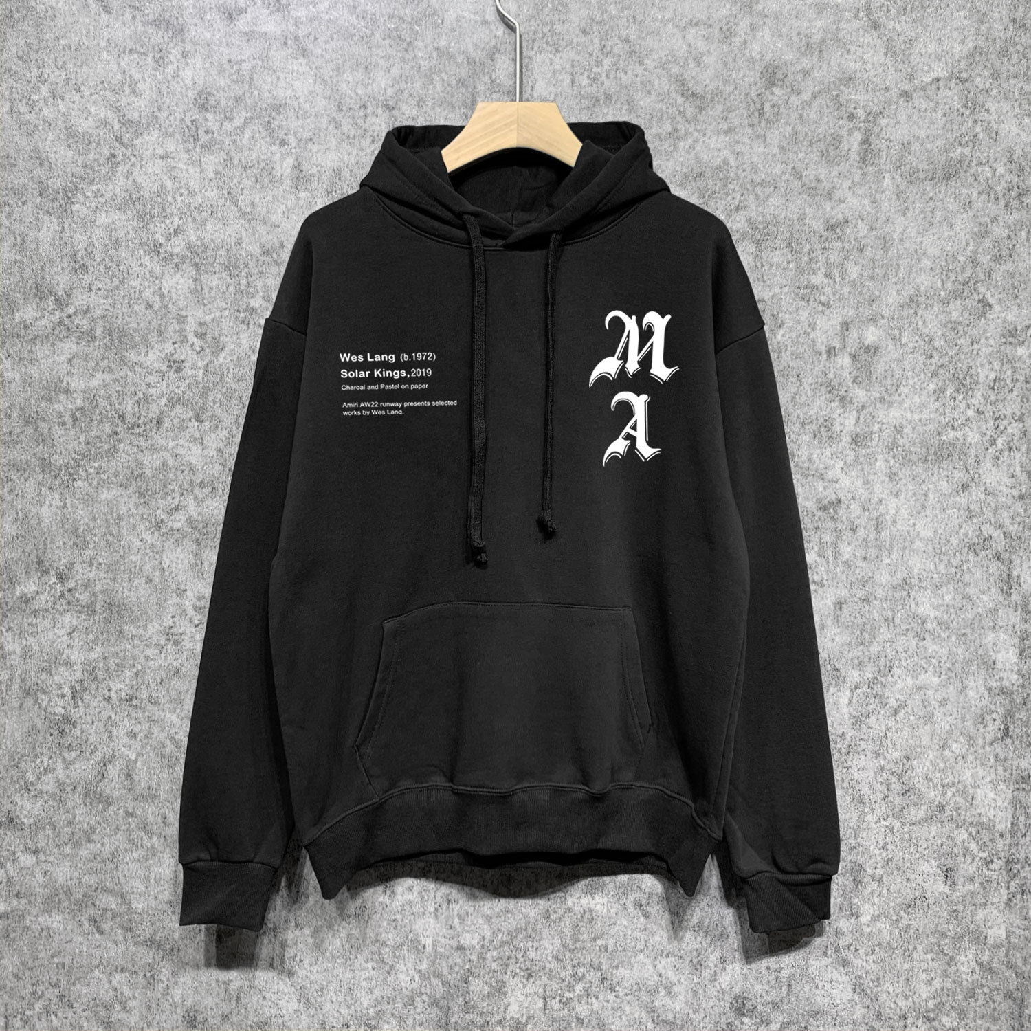 Men's letter Hoodies Amiryes hooded black sweater 2023 new couple pullover 100% cotton women Sweatshirts