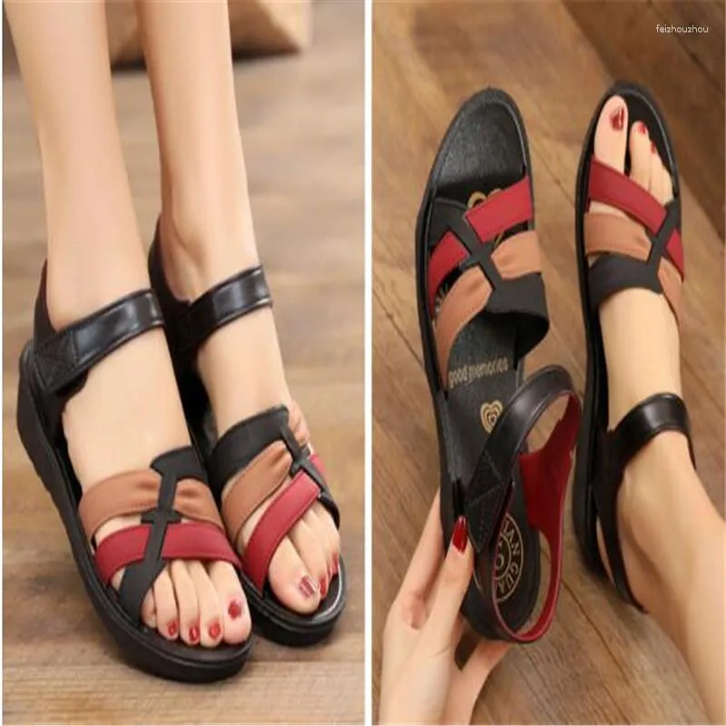 Sandals Women Wedges Peep Toe Beach Outdoor Comfortable Casual Strap Gladiator Party Work Office Ladies Shoes