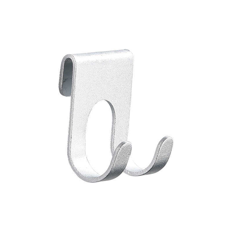 New Portable Aluminum Hook Shower Glass Door Hook Free Hole Towel Rack Hanger Key Organizer plug Shaver Holder Rack Hook