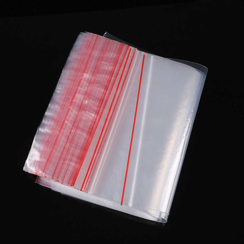 Nouveau 100 pièces/paquet petits sacs en plastique à fermeture éclair sac Transparent refermable sac de rangement sous vide sacs transparents épaisseur