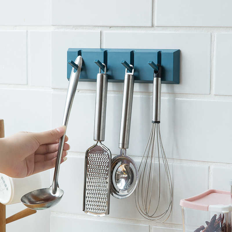Bärbar klibbig krokvägghängare förvaring självhäftande nyckelhållare väggkrokar för hem arrangör badrum kök tillbehör