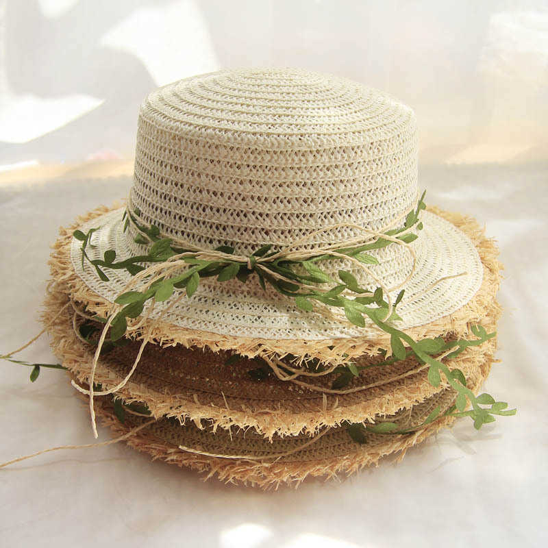 Chapeaux à large bord 2023 Nouveaux chapeaux d'été pour femmes Bébé Chapeu Panama Beach Sun Straw Hat Gorro Sol Zon Hoeden Sombrero De Paja Cap Paille kidsSun block HKD230625