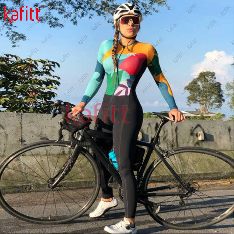 Cycling clothes Sets Kafitt Women's Clothing Long pants suit ladies cycling clothes triathlon one-piece long pants women's cyclingHKD230625