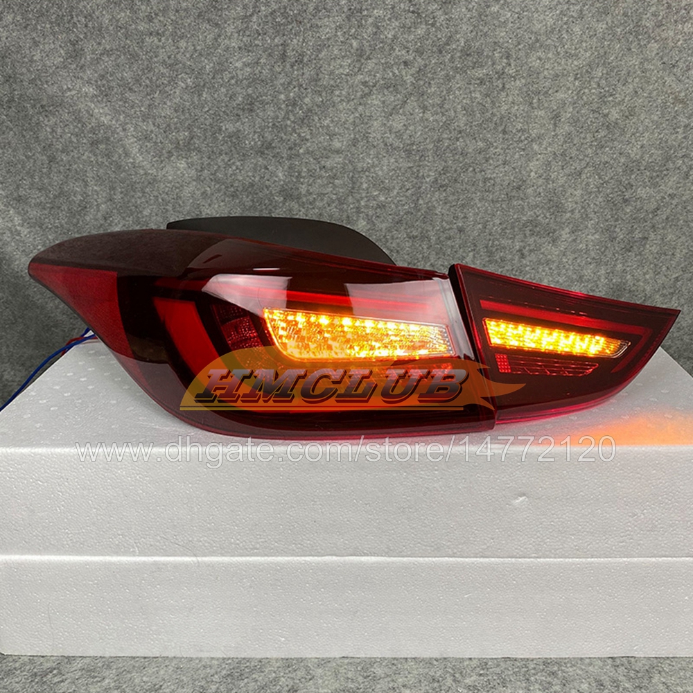 Elantraの車のスタイリングテールランプ12-17 12 13 14 15 16 17 2012 2013 2015 2015 2016 2017 Avante LED Taillight LED Signal LED DRL STOPリアランプアクセサリー