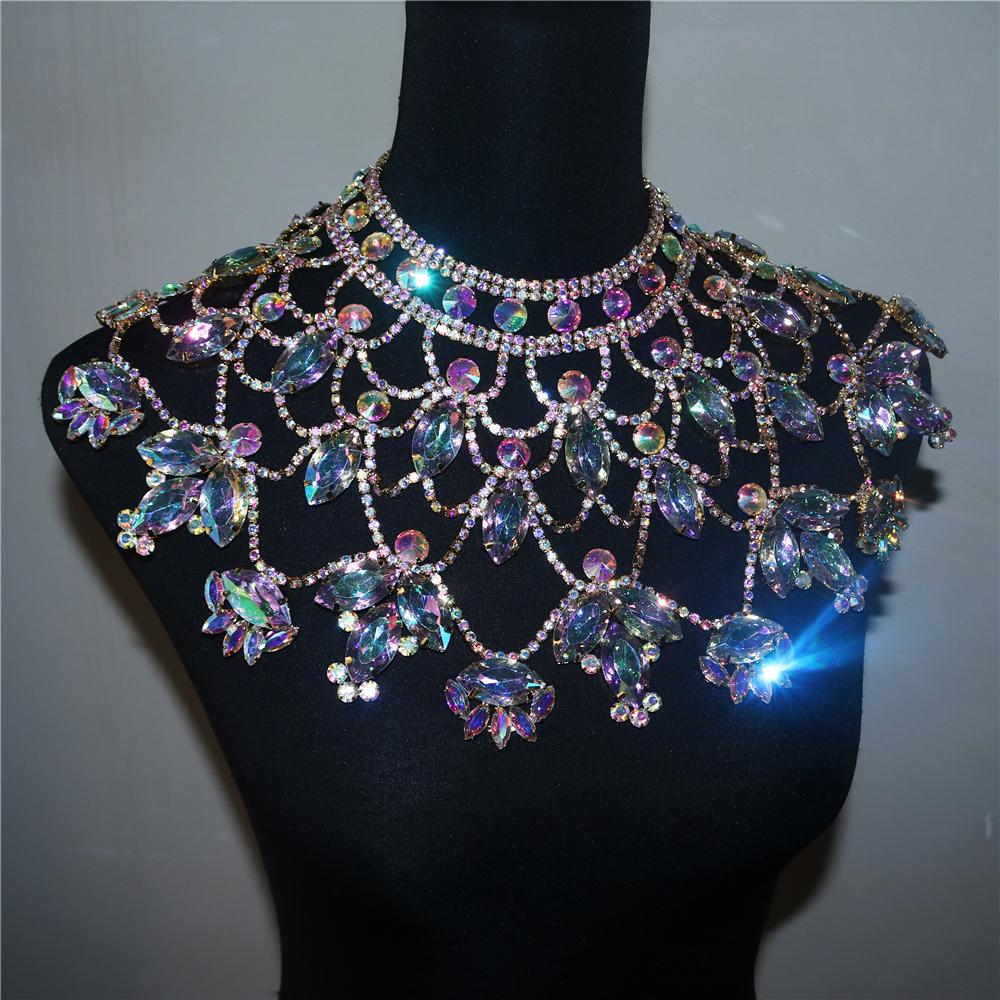 Kolyeler Kadın Moda Takı Açıklama Biber yaka bling rhinestone kolye takı takıları collier femme dekor aksesuar hediye