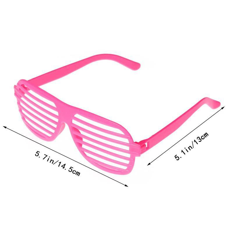 Shutter Shades okulary Shutter Okulary przeciwsłoneczne Neonowe kolory migawki okulary za lata 80. 90. retro favors disco urodzinowe dekoracje urodzinowe