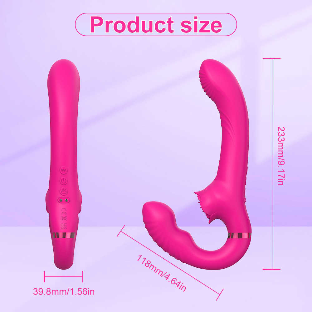 Sav192 Bâton vibrant à double langue chargeant un jouet sexuel pour adulte de massage féminin à fréquence variable