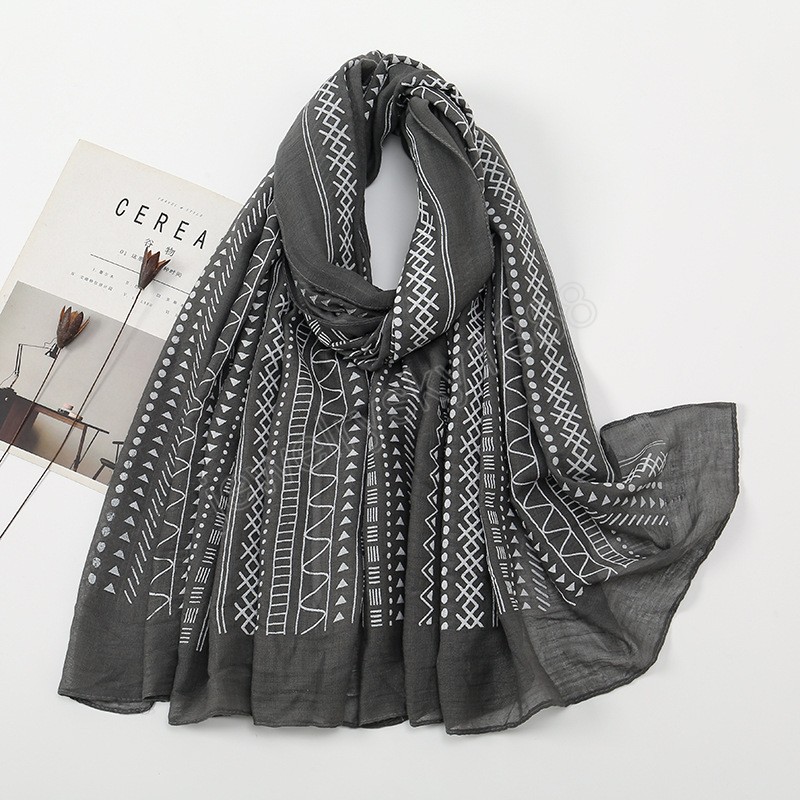 Sciarpa in viscosa di cotone di lusso Scialli e impacchi geometrici aztechi Echarpe Pashmina Bufandas Hijab musulmano Sjaal 180x90cm