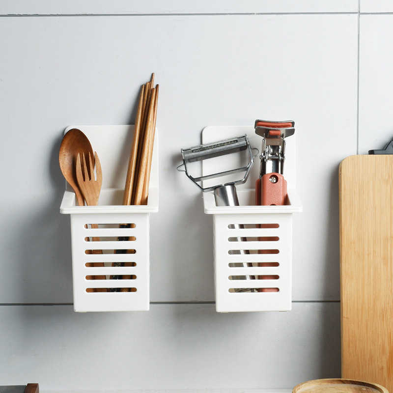 Nieuwe Punch-Free Tandpasta Houder Opbergrek Wandmontage Tandpasta Tandenborstel Organizer Badkamer Rek Keuken Opbergdoos