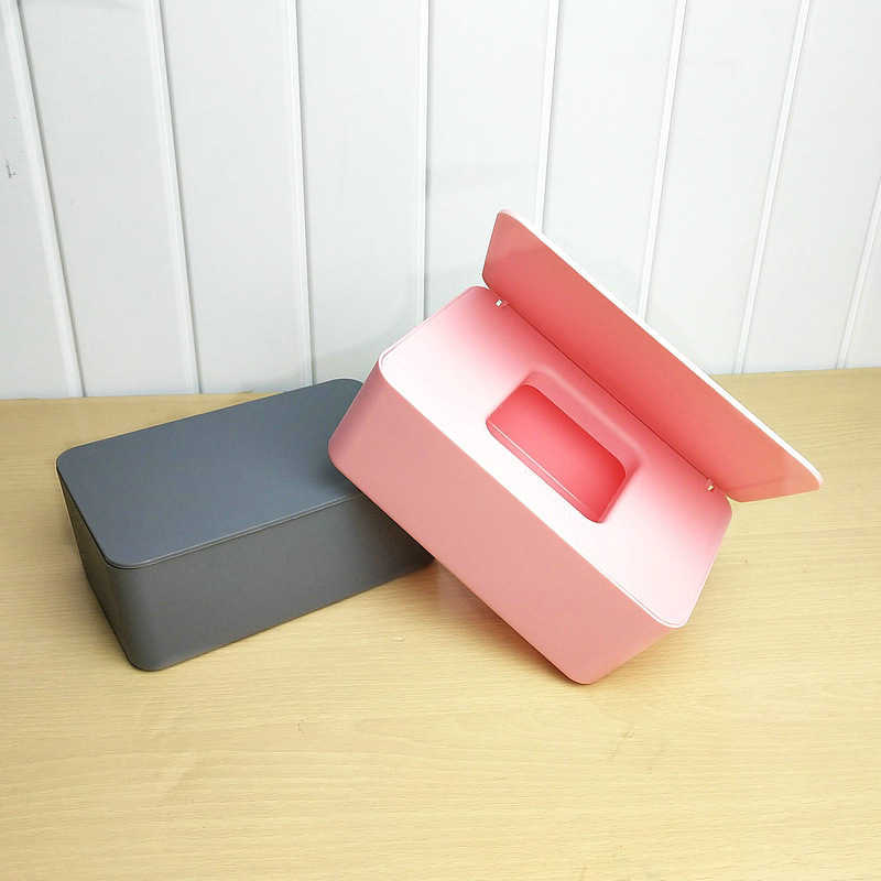 New Wet Tissue Box Desktop Seal Baby Wipes Paper Storage Box Household Plastic Dust-proof with Lid Tissue Box for Home Office Decor