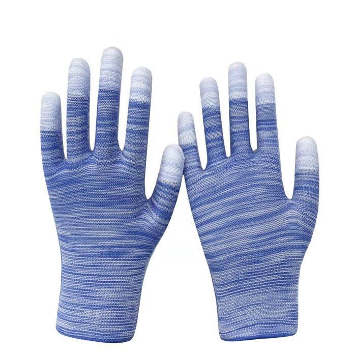 Nylon Gardening Gloves Garden Outdoor Protective Safety Protection Painter Mechanic Industrial Warehouse Construction Work Glove PU Coated W0048