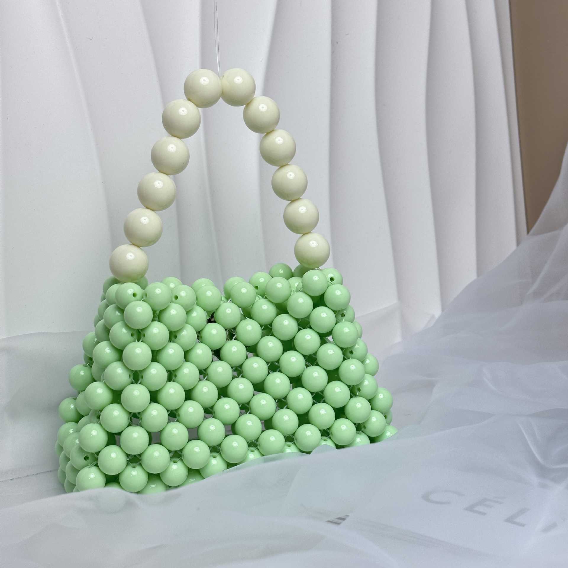 Frühling Macaron Neue selbstgemachte kleine Handtasche Französische Fee Handgewebte Perlenhandtasche 230625