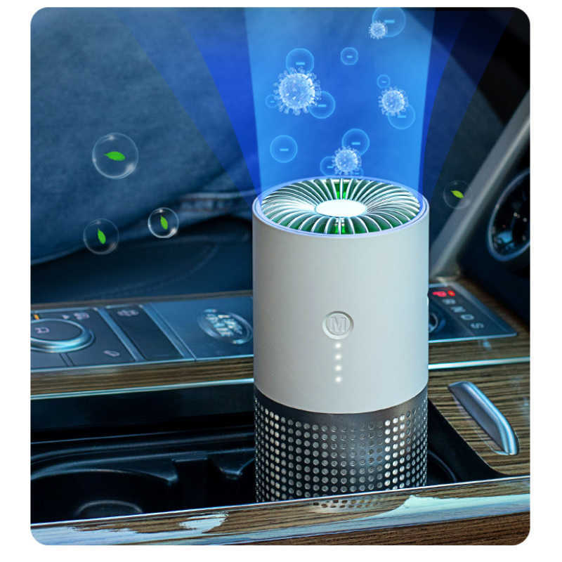 New Automobile Air Purifier Negative Ion Odor Removal And Dust Removal Mini Car And Home Dual-Purpose Air Purifier