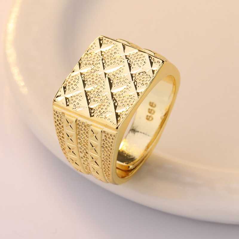 Band Rings Color Gold Men Men Ring Ring Jóias Machoes Luxo Rings Male Rings Fosco Aberto Ajusta Ajusta Ajusta X0818