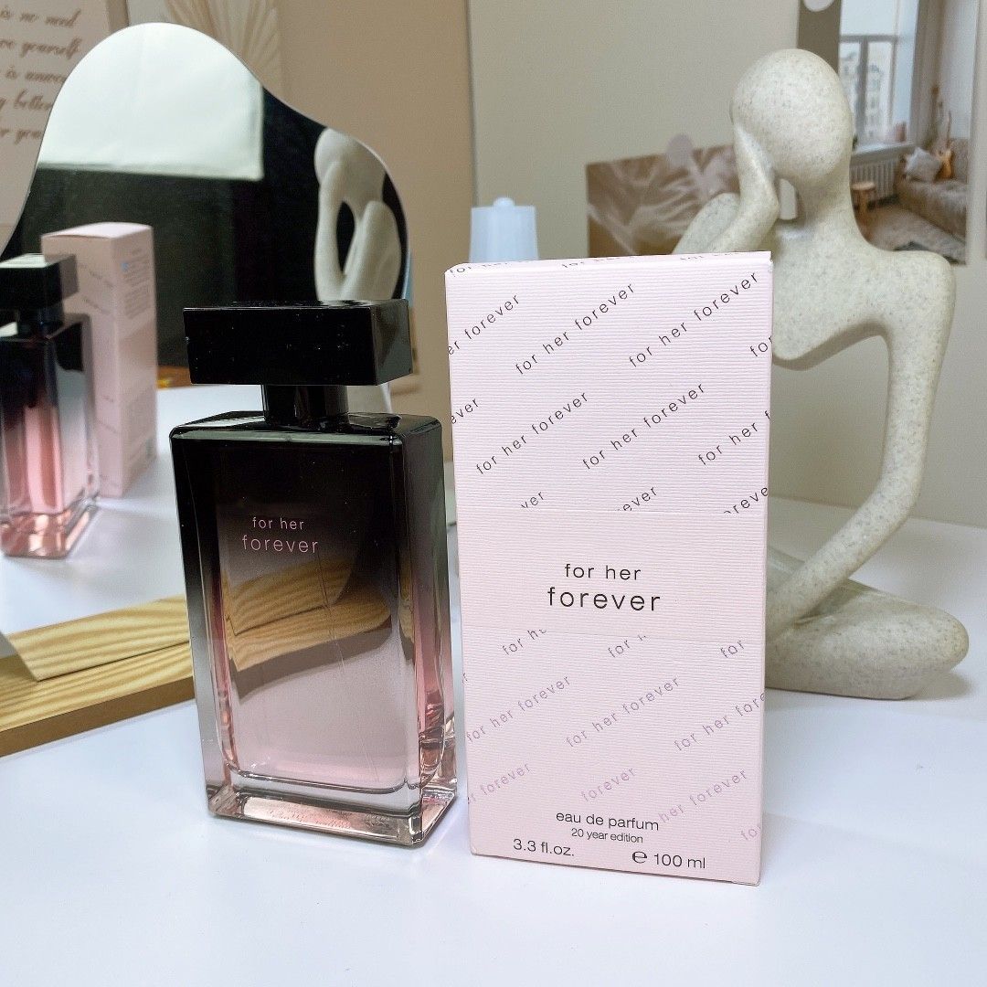 For Her Forever Perfume Pure Fleur Musc Noir Rose Colônia Spray 100ml Fragrância Feminina Eau De Parfum EDT 3.3oz Cheiro de Longa Duração EDP Lady Perfumes Entrega Rápida