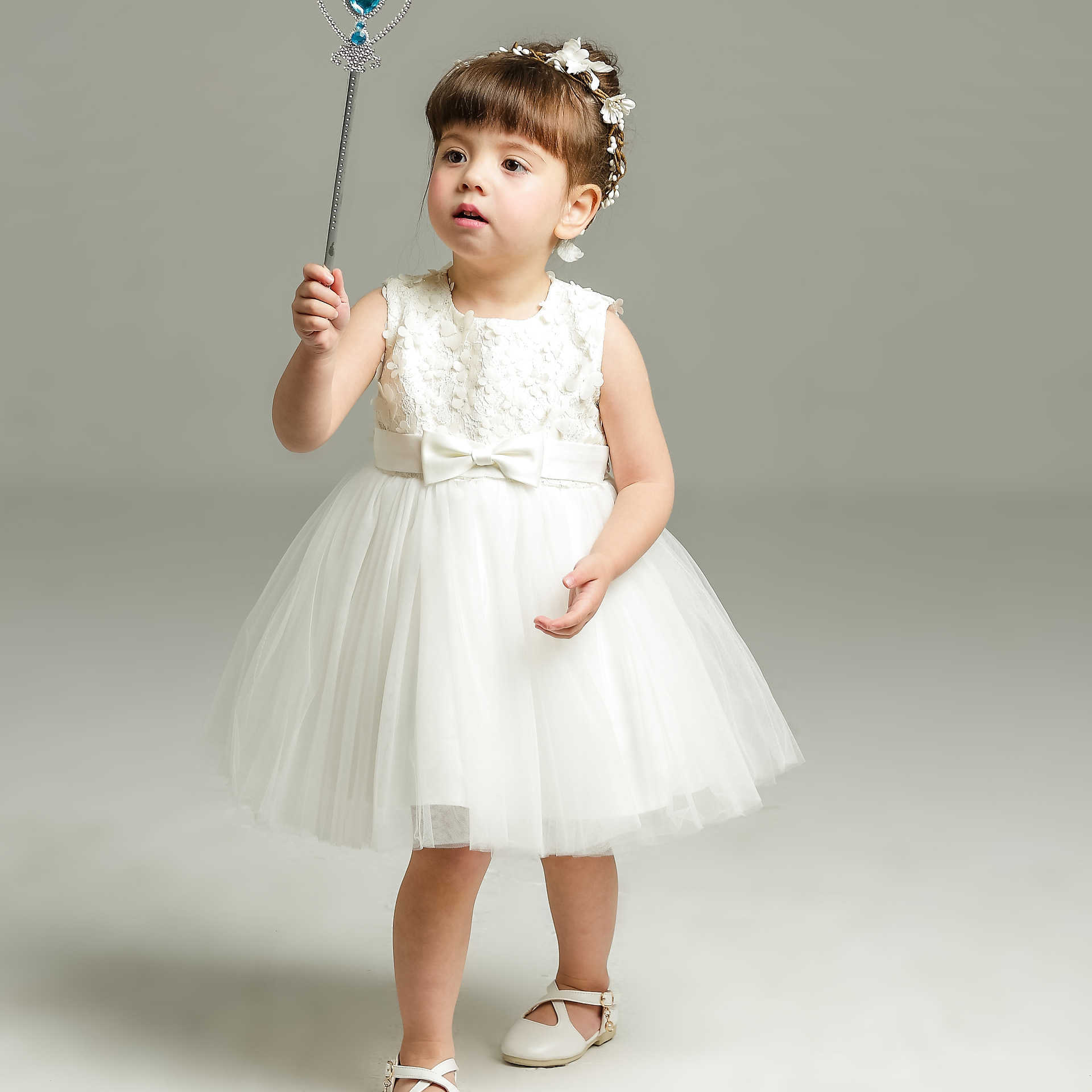 Baby Christening Gowns Dress Infant Birthday Dress Baptism Wear Baby Girl Clothes Summer Dresses Baby Girl Wedding White Dress L230625