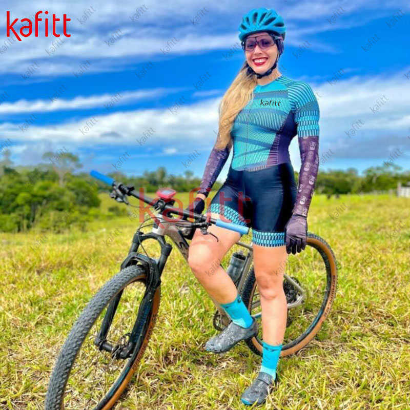 Conjuntos de roupas de ciclismo Kafitt Roupas de ciclismo Macacão feminino Roupa de estrada profissional Roupas de corrida de montanha Roupas femininas de ciclismo Camisas de proteção solarHKD230625