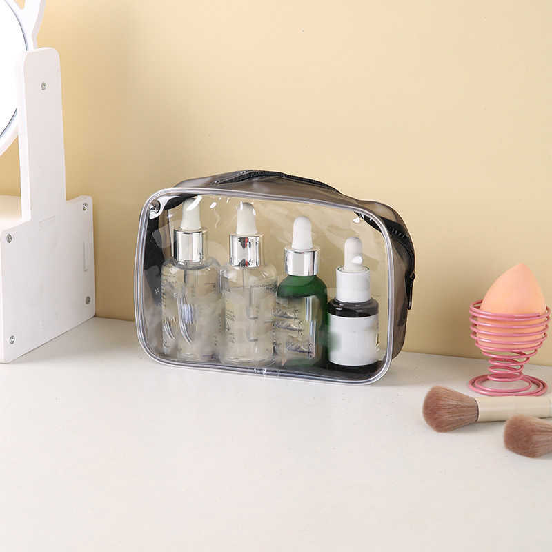 New PVC Women Zipper Clear Makeup Bags Transparent Cosmetic Bag Beauty Case Travel Organizer Storage Bath Toiletry Wash Bag