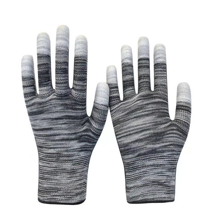 Nylon Gardening Gloves Garden Outdoor Protective Safety Protection Painter Mechanic Industrial Warehouse Construction Work Glove PU Coated W0048