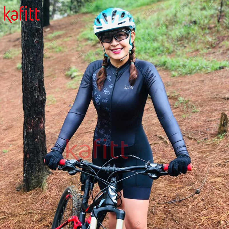 Bisiklet kıyafetleri Kafitt Bisiklet Kadınlar Yeni Bisiklet Giysileri Sweatshirts Kadın Triatlon Bisiklet Giysileri Uzun kollu Bodysuithkd230625