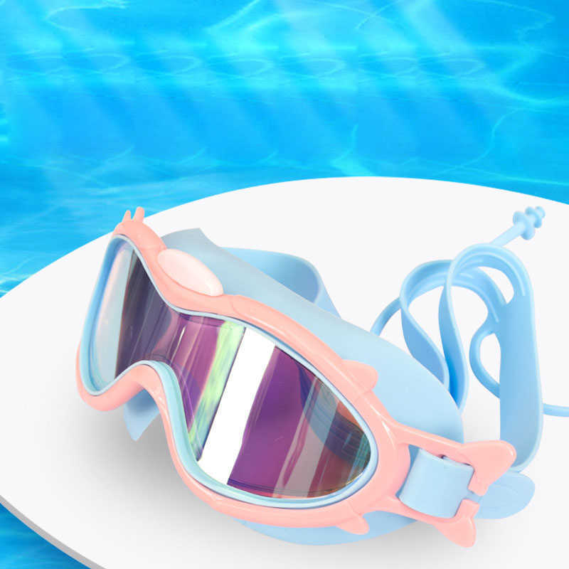 Goggles Professional Children Swimming Goggs Loveliness High Quality PC Anti-fog Swimming Glasses Waterproof Goggs 3-16 Years Old AA230530