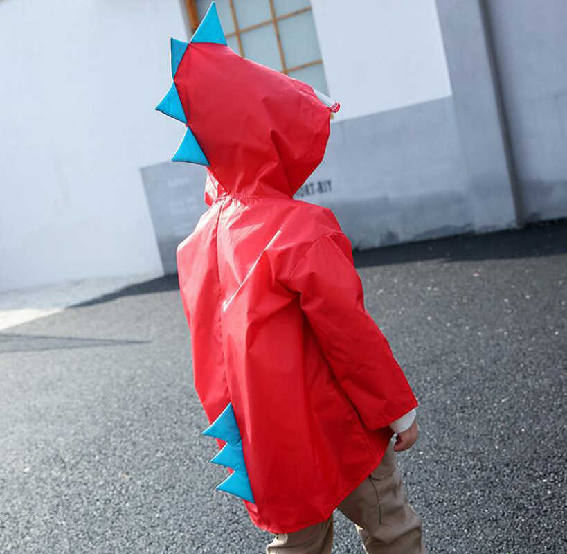 Neuer süßer Dinosaurier-Polyester-Baby-Regenmantel im Freien, wasserdichter Regenmantel für Kinder, undurchlässiger Poncho, Jungen- und Mädchen-Regenjacke, Gelb