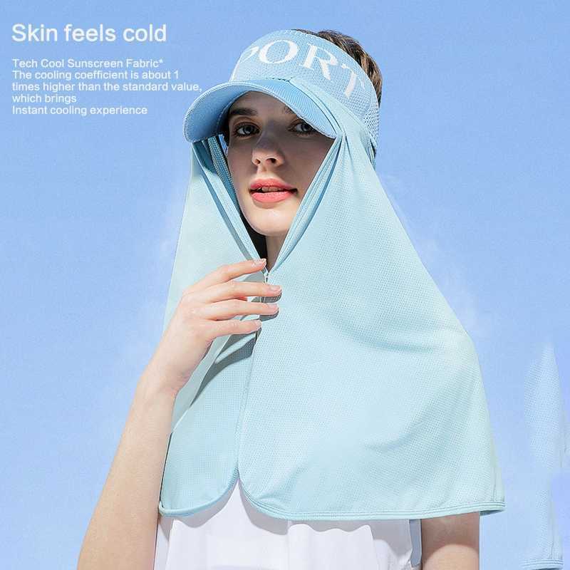 Wide Brim Hats Portable Neck Guard Shawl Sun Hat Face-covering Fisherman Hat with Snap Button Sunscreen Surprise Gift for GirlfriendSun block HKD230625