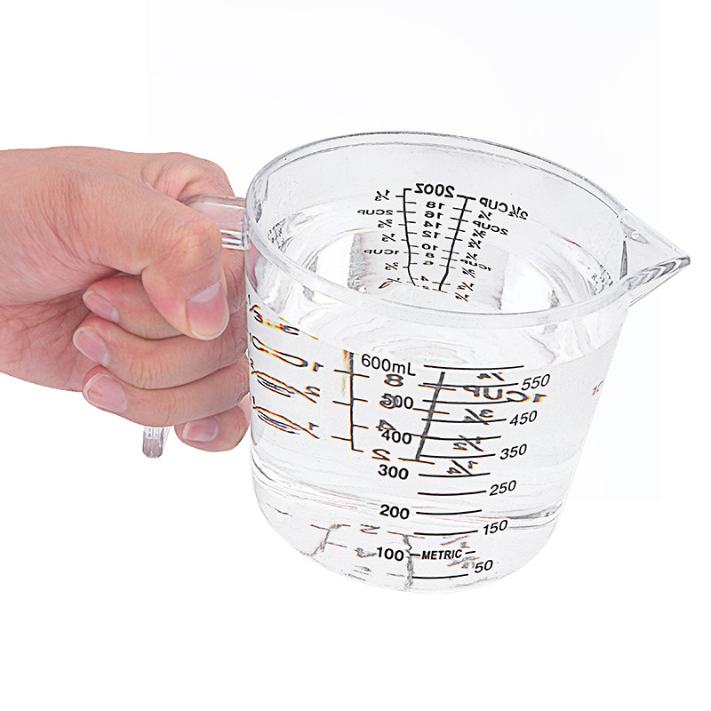 150/300/600/1000ml Plastic Measuring Cup Clear Scale Show Transparent Mug Pour Spout 4 sizes Measuring Cup Measuring Device