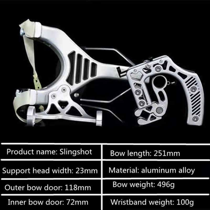 Bow Arrow High-precision Flat Leather Fast Pressure Powerful Outdoor Slingshot Double Aiming Sight Fish Shooting Device Hunting CatapultHKD230626