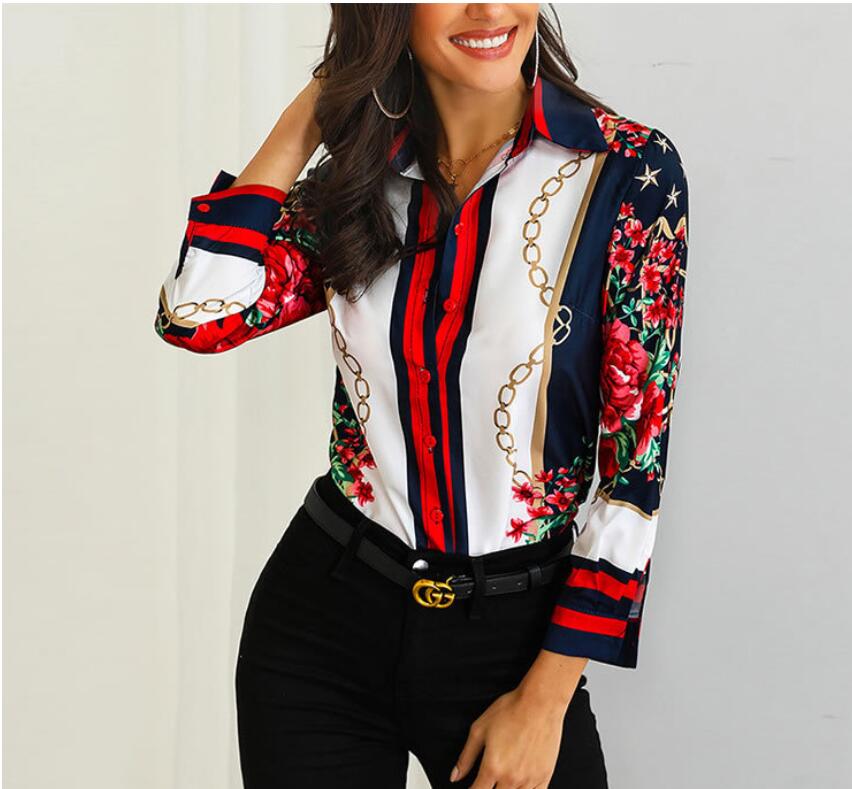 Designer Dames Shirts GG Brief Chiffon Kantoorblouses Polo-hals Rooster Dames Los Temperament Tops Blusas Mode Jurken