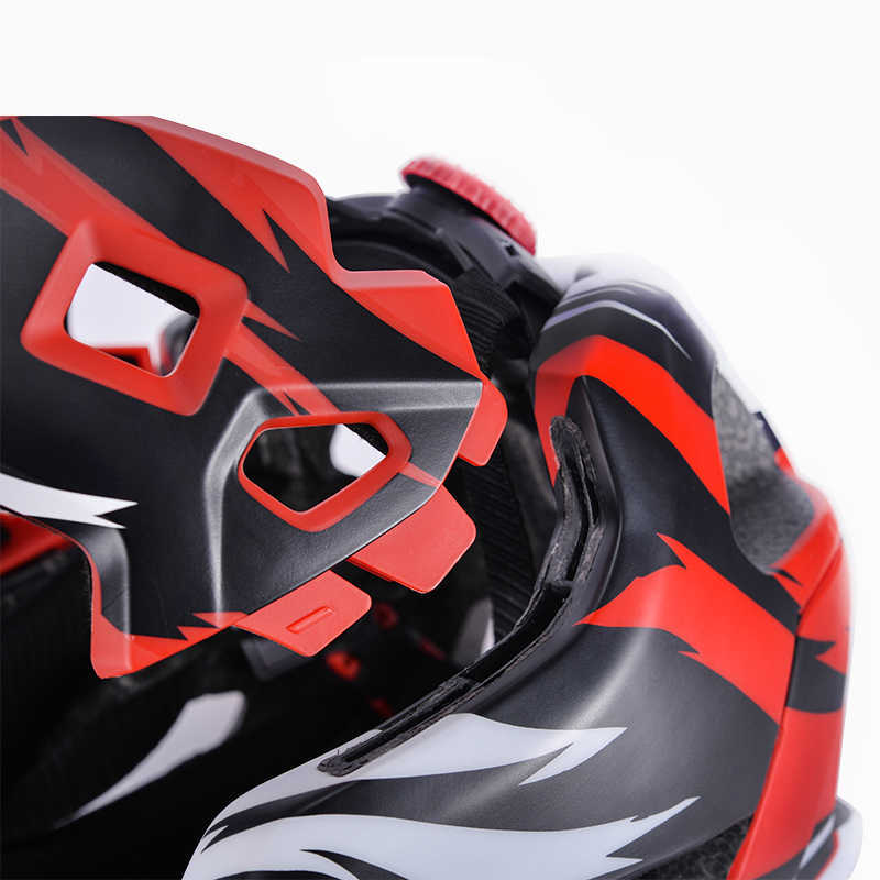 Caschi da ciclismo Bambini Bambini Red Full Face Off-road Bicyc Casco Balance car Sport Protezione di sicurezza Casco bici MTB Downhill Scooter casco HKD230626