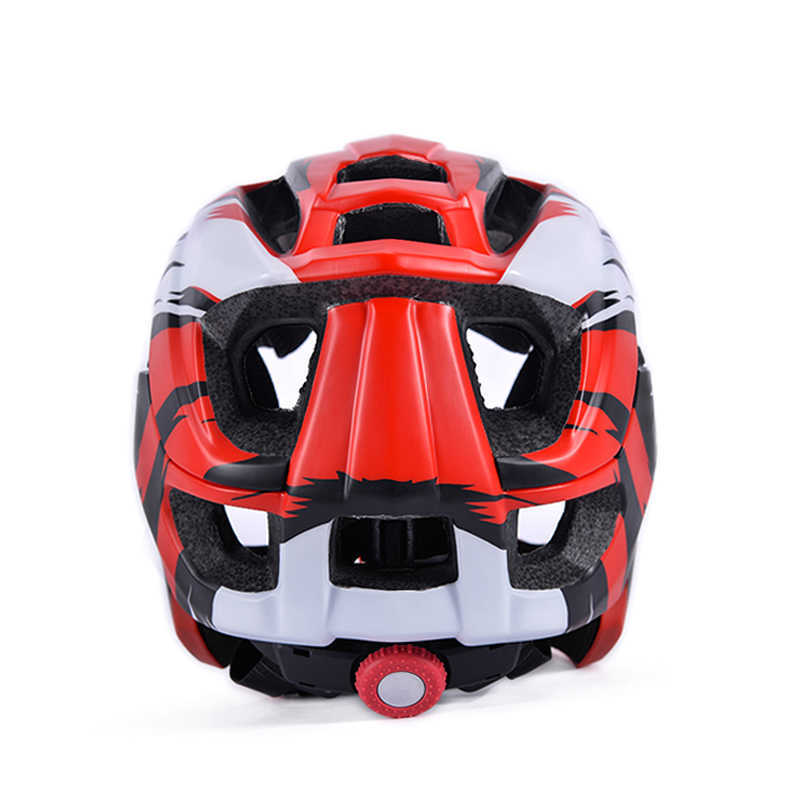 Cykelhjälmar Kids Cycling Helm Red Detachab Full Face Child Bike Sports Safety Helmet MTB Motorcyc Skateboarding Rolr Skating Helmet HKD230626