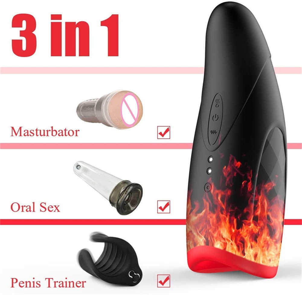 Red Flame New Aircraft Cup Suction Electric Vibration Massager Produits pour hommes 75% de réduction sur les ventes en ligne