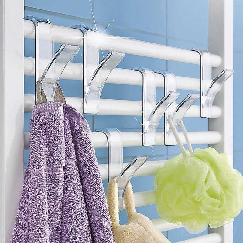 Nova cozinha banheiro cabides clipes prateleiras de armazenamento cabide branco para aquecedor de toalha aquecedor trilho roupas lenço cabide titular