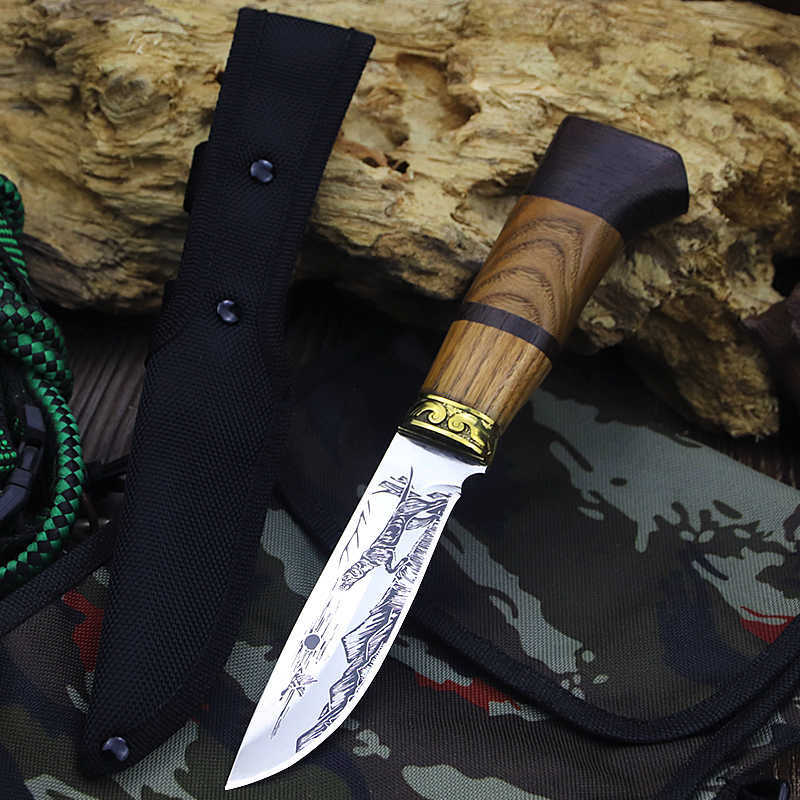 Охотничьи ножи для кемпинга Многофункциональный нож для выживания в кемпинге Серия лезвий с ЧПУ для животных тактика на открытом воздухе небольшой прямой нож нож для самообороныHKD230626