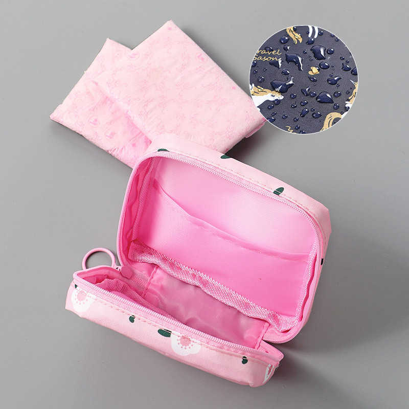 Nowe kobiety w torbie do przechowywania w torbie sanitarnej torebki na serwetki kosmetyczne Organizator Organizator Dam Makeup Bag dziewczęta Tampon Holder Organizator