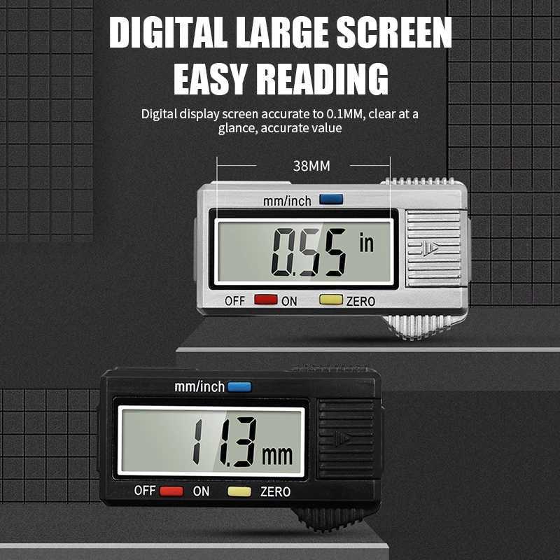 Pied à coulisse numérique électronique Cadran en fibre de carbone Pied à coulisse Jauge Pachomètre Micromètre numérique Outils de mesure 0-150mm