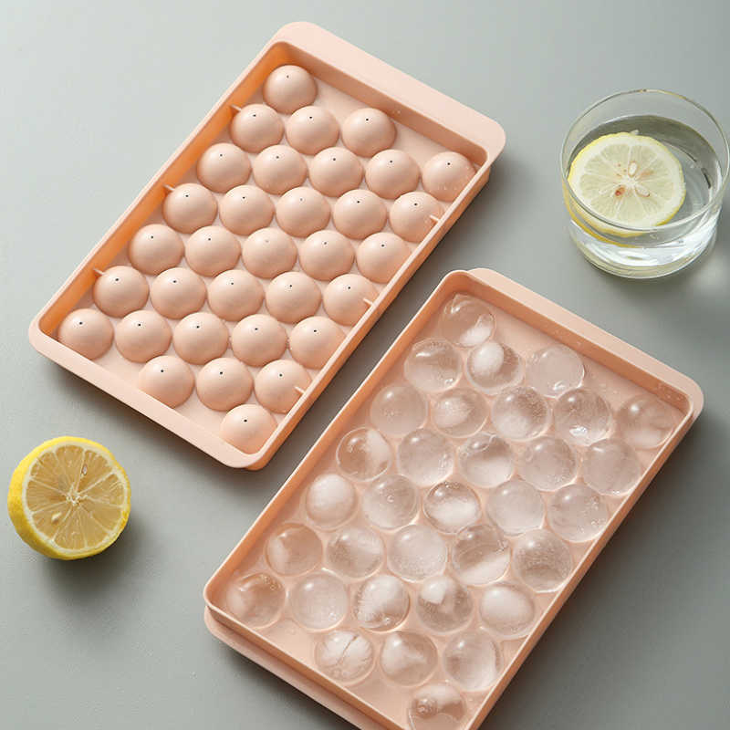 18/33 Grid Ice Balls Forms With Cover 3d Round Plastic Forms Ice Tray Home Bar Party Ice Hockey Holes Making Box Mögel Diy Mögel