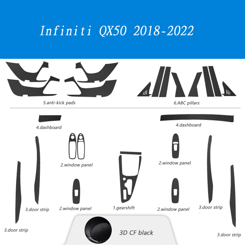 W przypadku Infiniti Q50L QX50 2014-2022 Self Adlezyjne naklejki samochodowe winylowe naklejki samochodowe i akcesoria do stylizacji samochodów