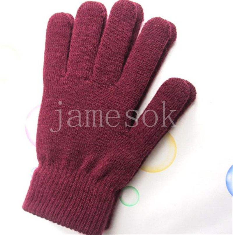 冬の温かい純粋な色のニットグローブ安い女性冬の良質手袋DE971