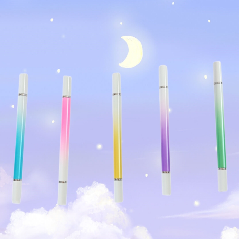 Screen Stylus Pens For Samsung S23 S22 A54 A34 M54 LG Stylo7 Iphone 15 14 13 12 XR XS Ipad Table PC Gradient Bling 2in1 Disc Nib Ballpoint Pen For Capacitive Touch Pens